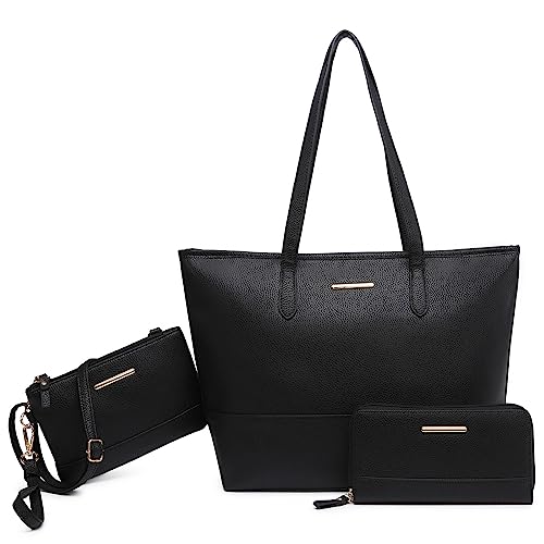 Bolso Tote grande para mujer con 3 piezas miniatura 1