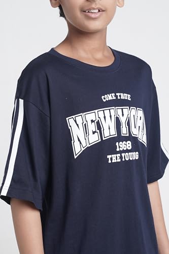 Image of T2F Boys Cotton Printed DropShoulder Fit T-Shirt and Shorts Clothing Set (Pack of 3)