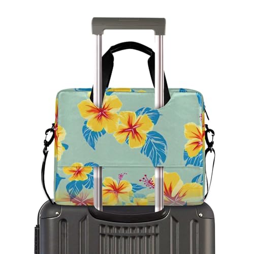Funda para portátil ALAZA con estampado floral azul y amarillo miniatura 4