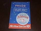 1952 PHILADELPHIA A'S BASEBALL PROGRAM VS WHITE SOX
