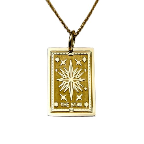 Pendentif Tarot de l'Étoile argent et or : votre talisman idéal au quotidien