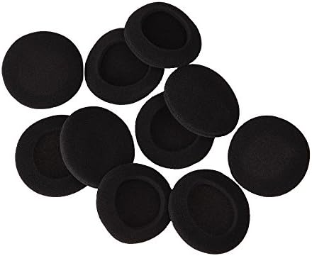 2 Inch Headphone Pads Ear Cushions Foam Ear Pads for Sony Philips Headphone, Black, 5 Pairs