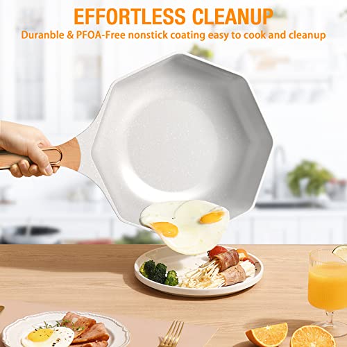 Itsmillers MODERN Ceramic Nonstick Octagonal Wok 12.5 Inch Die-Cast Induction Woks And Stir Fry Pans thumb #3
