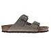 Birkenstock Arizona Soft Footbed Unisex Suede Sandal, Taupe Suede, 7-7.5 Women/5-5.5 Men