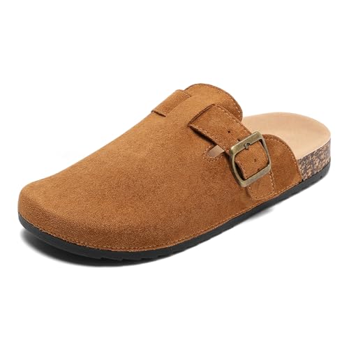 Zuecos y Mules para Hombre Mujer, Hebilla Ajustables al Pie, Zapatillas de Jardín Sandalias con Plantilla de Corcho 35-45