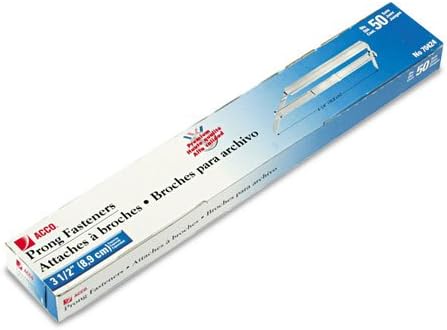 Acco Premium Papel Sujetadores Cierre, de dos piezas 2PC, 3.5" Pac (Pack de 5)