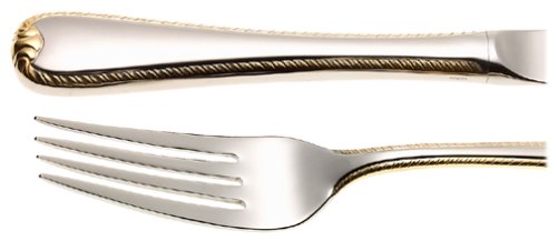 Gorham Golden Ribbon Edge 20 Piece Stainless Steel Flatware Set