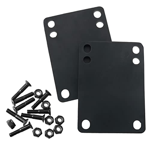 Csnsd Skateboard Riser 4Set 3 Mm(1/8Inch) 78X55Mm Black Skateboard Riser Shock Pads Longboard Rise Pads Skateboard Shock Pads Soft Longboard Shockpads #TOP1