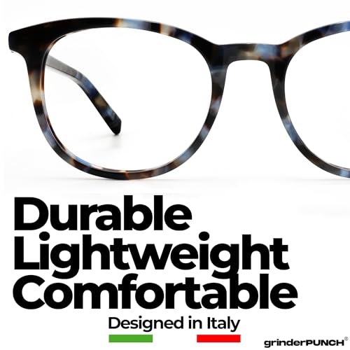 Image of grinderPUNCH Reading Glasses Men Women Fashion Computer Readers Stylish Blue Light Blocking Glasses Gaming Eyeglasses