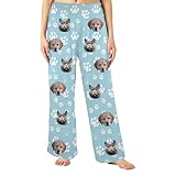 BTPE Pet Face Pajama Pants, Pajamas With Pet Pictures, Custom Dog Face Pajama Pants