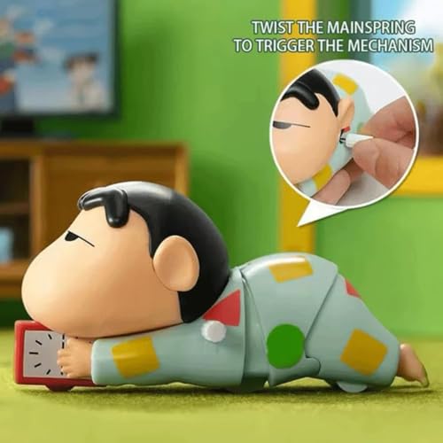 Image of FUNFOB Shinchan Moving Toy Action Figure Width -11cm Collectible PVC Multicolour | Shin-chan Moving - White