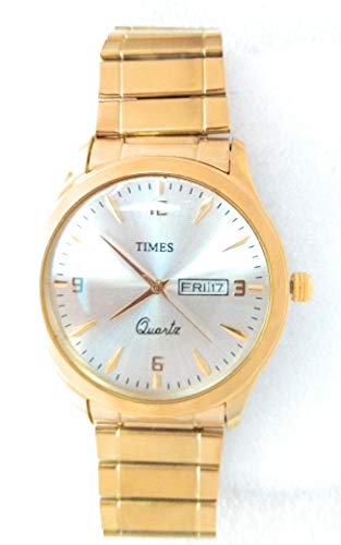 Image of times Mens Watch Comes with 1 Year Warranty Brand Warranty Gold Pack of 1