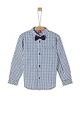 klassischer Karo-Look s.Oliver RED Label Jungen Kariertes Hemd mit Fliege Dark Blue Check 104/110.REG