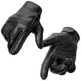 Milwaukee Leather MG7735 Women's Black Leather Gel Palm Motorcycle Hand Gloves W/Flex Knuckles - 5X-Large