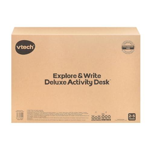 VTech Explore and Write Deluxe Activity Desk (Frustration Free Packaging), Pink - Thumbnail 7