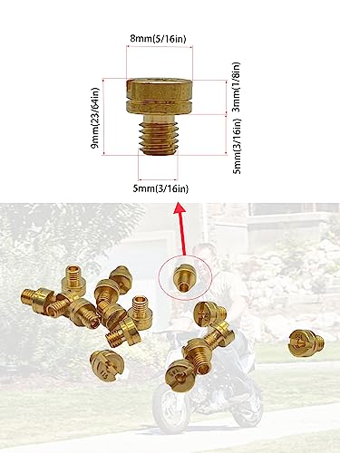 YAMAKATO 16pcs Carburetor Jet Kit Main Jets for Mikuni VM22 VM24 VM26 125cc 150cc 200cc 250cc for Mini Bike Dirt Bike Pit Bike ATV 88 90 95 98 100 105 110 115 120 125 130 135 140 145 150 155 - Thumbnail 4