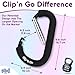 PBnJ baby Stroller Hooks for Hanging Diaper Bags - Mommy Stroller Clip and Stroller Accessories Organizer Hook - Large Carabiner Clips for Mom Purse Shopping Grocery Bag and Accessory - (1 Pack)