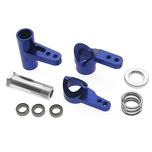 RCAWD Servo Saver Set 10147 Aluminiumlegierung für Rc Hobby Modellauto 1-10 VRX Oktan Vetta Karoo FTX Outlaw Verbesserte Hop-Up Teile 1 Stücke(Dunkelblau)