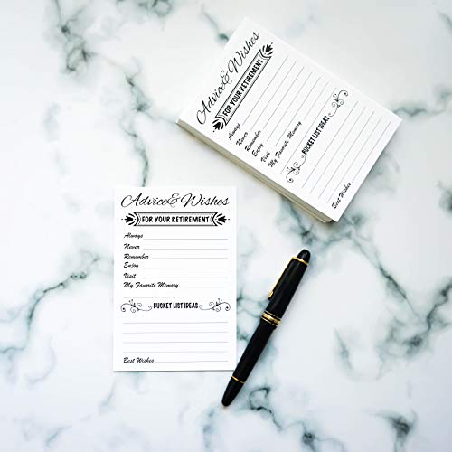 RXBC2011 Advice and wishes Card for retirement party Happy Retiree Celebration Gift Sharing Well Wishes And Memories happy retirement wishes Card Pack of 50 (WHITE)