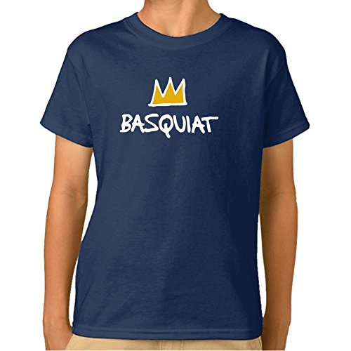 iCoup Julongcul Little Boys Girls Kids Basquiat Crown Cotton T-Shirt for 5-10yr Old S Navy Blue