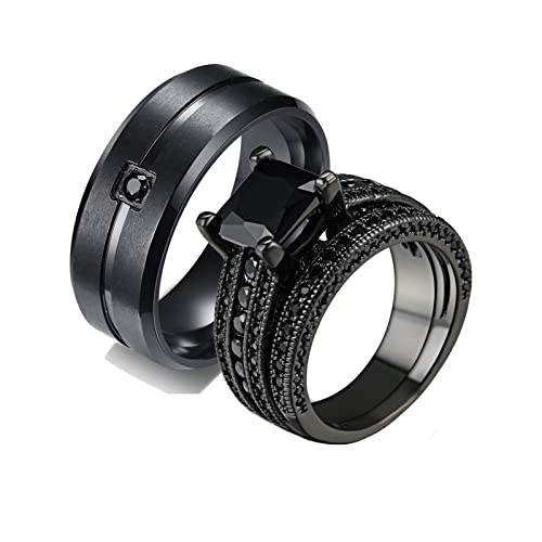 Bague gothique en acier KnSam aux finitions premium pour un duo de bijoux durable