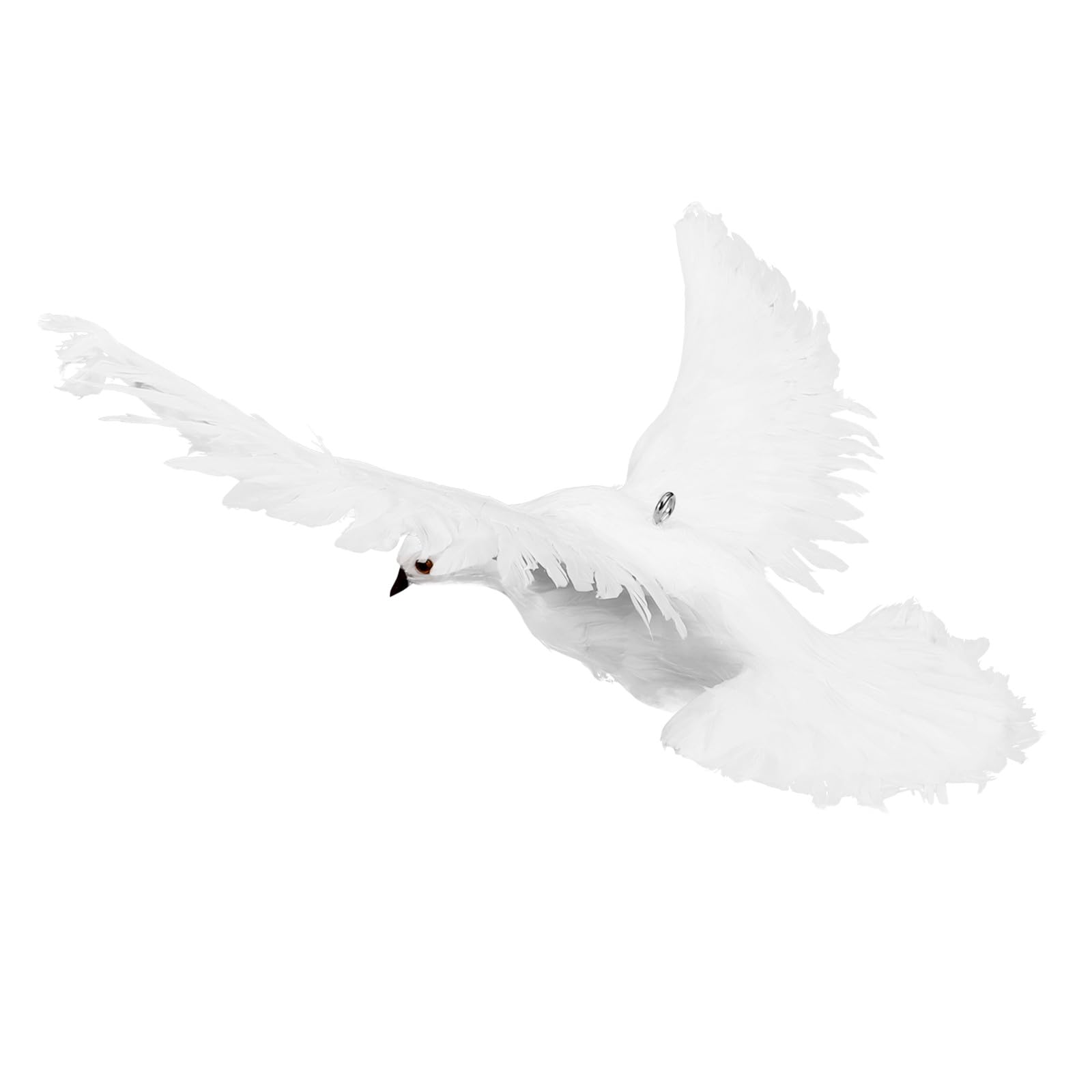 Colombe artificielle en résine blanche pour un jardin extérieur vivant sans entretien
