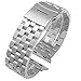 Compatible with Apple Watch Band 42mm 44mm 45mm 49mm Stainless Steel Silver Watch Bands Strap for iWatch Bands Series 7 6 5 4 3 2 1 SE Sport Metal Bracelet Double Clasp for Men Women