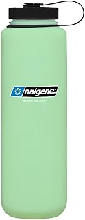 Sustain Tritan BPA-Free Water Bottle Made with Material Derived from 50% Plastic Waste (Using ISCC Certified Mass Balance), 48 OZ, Wide Mouth, Glow Green