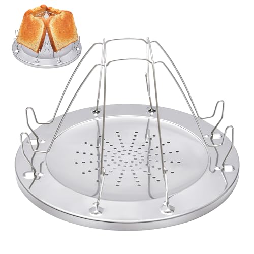 4 Piezas Plegables Tostadora PequeñA, Acero Inoxidable Tostadora PequeñA, Para Cocinar, Picnics, Viajes Camping Accesorios