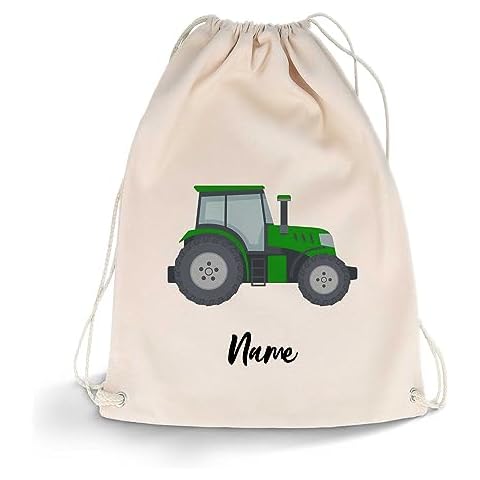 GRAVURZEILE Cartoon Tractor Sports Gym Bag Cover