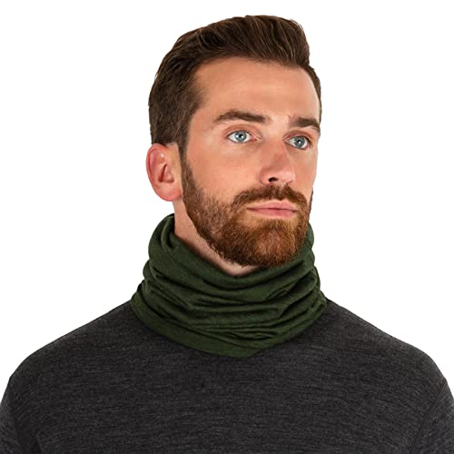 Image of MERIWOOL 100% Merino Wool Ski Neck Gaiter Winter Neck Warmer for Women and Men