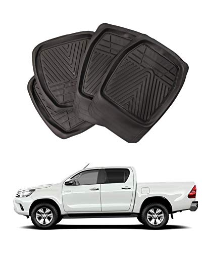 Xtremeauto Hilux Deep Tray Rubber Floor Foot Mats Heavy Duty Mud Mats Set of 4