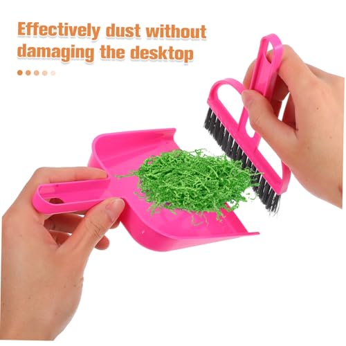ARTSEWPLY Mini Besen und Kehrschaufel Set Kompakt und Tragbar Weiche Borsten Kratzfrei Integriertes Design für Tischplatten Tastaturen und Bettstaubentfernung Praktisches Kleines – Bild 8