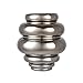 Bloomingville Ribbed Glass Vase, Chrome Finish, Brown