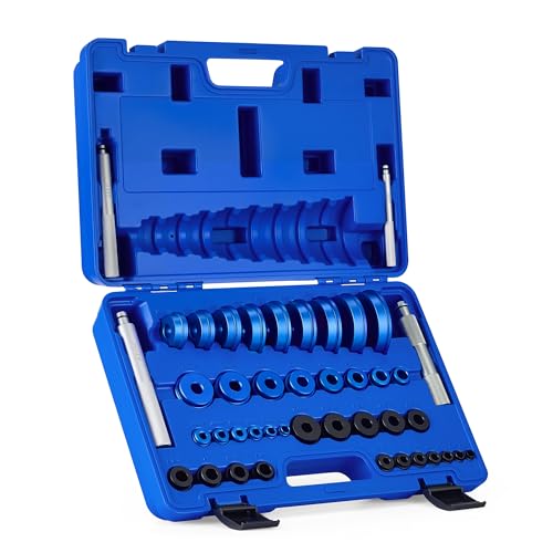 Orion Motor Tech Bearing Press Kit 43pc Bearing Race and Seal Driver Set Seal Installer Kit with 23 Metric & 16 SAE Adapters Bushing Driver Set with 4 Handles for Bearing Installation
