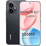 HONOR 400 Smartphone 5G,Dual SIM, NFC, 512GB/8GB RAM, Simlockfrei Android-Handy (200MP AI-Kamer, 6,55 Zoll AMOLED Eye Comfort Display 5000nits,5300 mAh,Snapdragon 7 Gen 3 Smartphone), Midnight Black