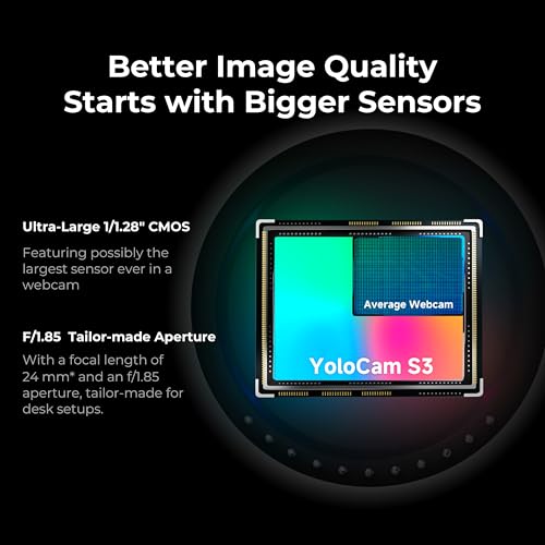 Image of YOLOLIV YoloCam S3, 4K Streaming Webcam, DSLR-Like Control, Cinematic Effects, 4X Zoom, HDR, Uncompressed Video, Optimized PD AutoFocus | USB-C for PC & Mac