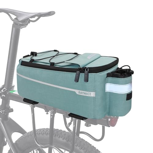 RAYMACE Bike Rear Rack Bag, Bike Trunk Cooler Bag, Bicycle Pannier for Warm or Cold Items(Viridian...