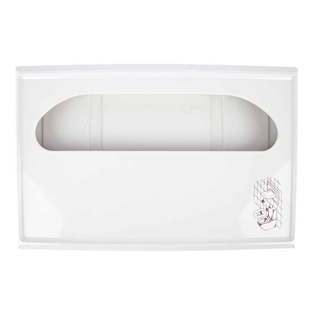 6 Stück Spender für Toilettensitzabdeckungen | Kunststoff, weiß, L: 42cm, B: 4,6 cm, H: 28cm, Karton, Toilettensitzbezugspender, Sitzbezüge, Toilettensitzbezug