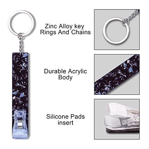 Image of 3PCS Credit Card Puller, Cute Debit Bank Card Grabber for Long Nails ATM Keychain Women with Plastic Clip