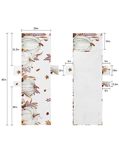 Fall Pumpkin, Beach Lounge Chair Towel Cover, Soft Chaise Lounge Towel with Side Pockets Patio Pool Chairs Cover for Beach/Pool Sunbathing 29x85 Thanksgiving Autumn Sunflower Leaves Wheat