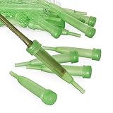Royal Imports Floral Water Tubes with Caps – 4' Green Plastic Flower Vials for Single Stem Roses, Buds, Bouquets – Extendable Style, 1/2' Opening – 100 Pack