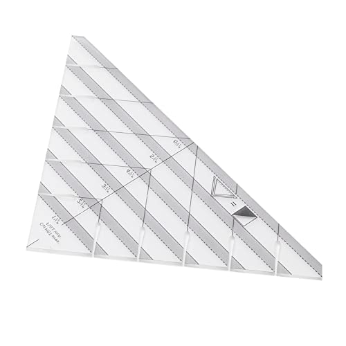 SEAFRONT Triangular Acrylic Quilting Ruler 23.3cm x 12.2cm with Precise Scale Lightweight Clear Data Easy to Use for Flying Geese Strip Tube Sewing Projects - Image 3