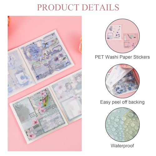Unlock Your Creativity: 40 Sheets of Washi Stickers for Stunning Journals and Scrapbooks!