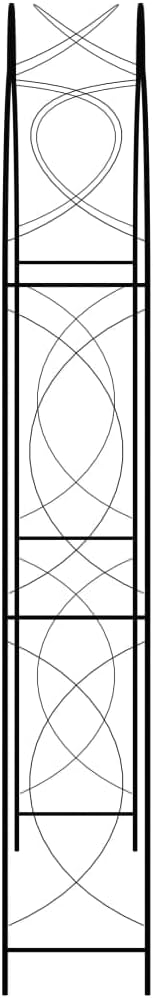 vidaXL Garden Arch Black 59.1"x13.4"x94.5" Iron