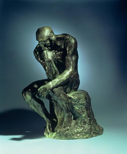 Le Penseur d'Auguste Rodin tableaux sur toile pour mur blanc sans vie
