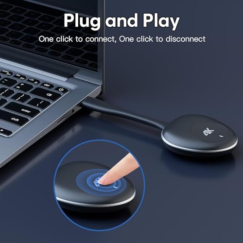 Image of ETZIN Wireless HDMI 2x Transmitter and 1x receiver 4K, Wire-less Screen mirroring Extended Mode, Plug and Play,2.4 /5GHz Wirel-ess HDMI 50M Wireless Transmission from Laptop /PC toTV /Projector EPL-1213H