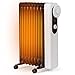 COSTWAY 2000W Radiatore ad Olio Basso Consumo, Riscaldatore ad Olio con Ruote Universali, 3 Livelli di Riscaldamento e 9 Elementi, 0-85℃, Surriscaldamento e Ribaltamento (9 Elementi, Bianco)