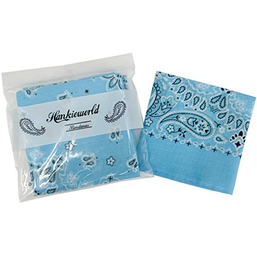 Image of Single Pack Bandanas 60s Premium Cotton Soft Thin Handfeel Large Handkerchief for Men and Women