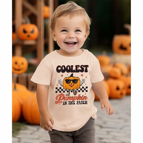 MODNTOGA Toddler Halloween Outfit Baby Boy Girl Coolest Pumpkin Graphic T-Shirt Crewneck Spooky Shirt Pullover Fall Clothes4